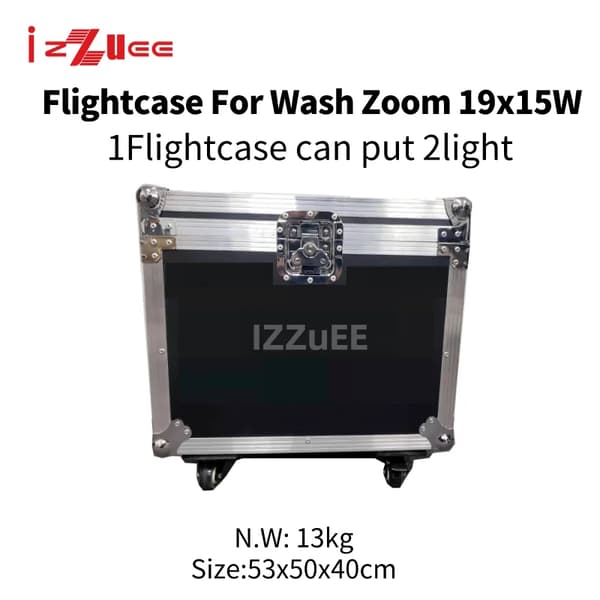 Flightcase til Wash Zoom Lygter, Kompakt Størrelse 53x50x40cm, Letvægts 13kg,1PCS Flygkasse