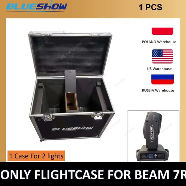 Flight Case för Beam 230W 7R, Hållbart Skydd, Bekväm Storlek,1ST, Dubbel fodral 2i1