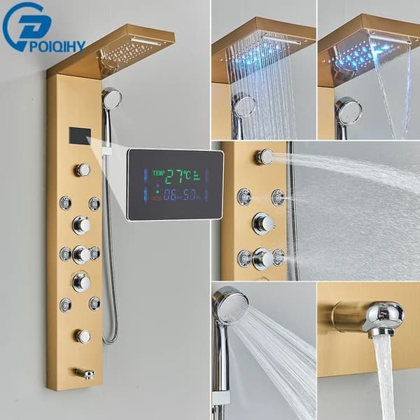 Brusepanel Tower, LED Brusesystem, SPA Massage
