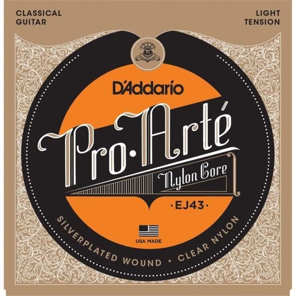 D'ADDARIO EJ43 Set med 6 klassiska gitarrsträngar