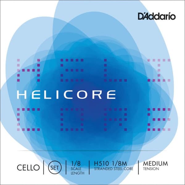 D'Addario Helicore cello strängset 1/8 Medium gauge UK Import
