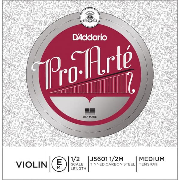 D'Addario böjd enkelsträng (E) för D'Addario Pro-Arte violin, 1/2 hals, medelspänning