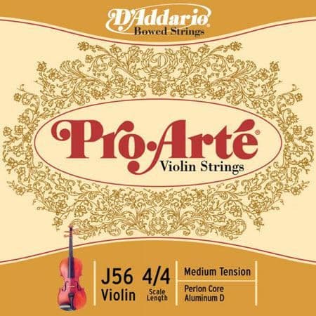 Violinsträngsats - DADDARIO - J56 4-4M - Nylon - Medium spänning - 4/4