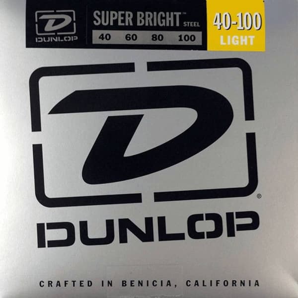 Jim Dunlop DBSBS40100 Super Bright 4-delad basgitarrsträng i rostfritt stål, ljusmätare