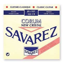Klassisk gitarrsträngsats - SAVAREZ - 500CR - Red Corum Crystal - Normal gauge - Klar nylondiskanter