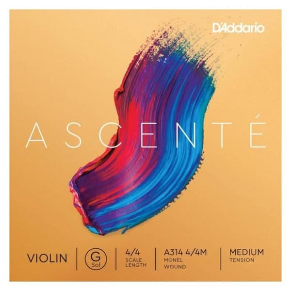 D'Addario A314 4/4M - Enkelsträngad (G) fiol 4/4 Ascenté, Medium