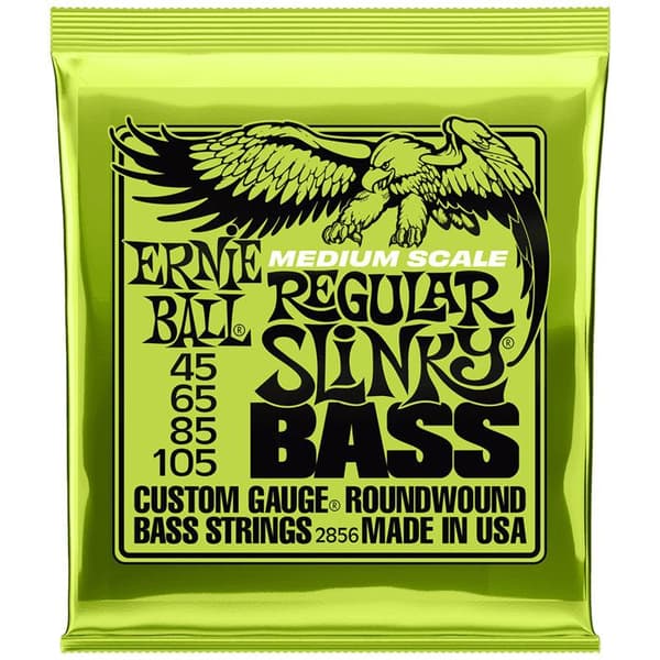 Ernie Ball 2856 - Vanligt Slinky medium skala basgitarrsträngar set 45-105