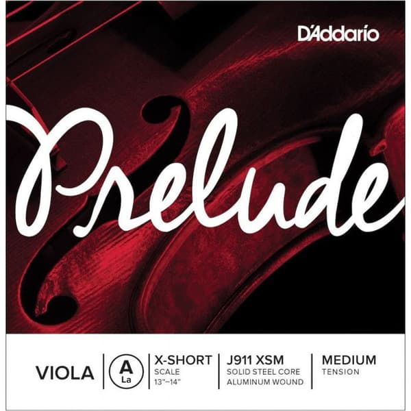 D'Addario Bowed Enkelsträng (A) för viola D'Addario Prelude, "Extra-Short Scale", Medium spänning