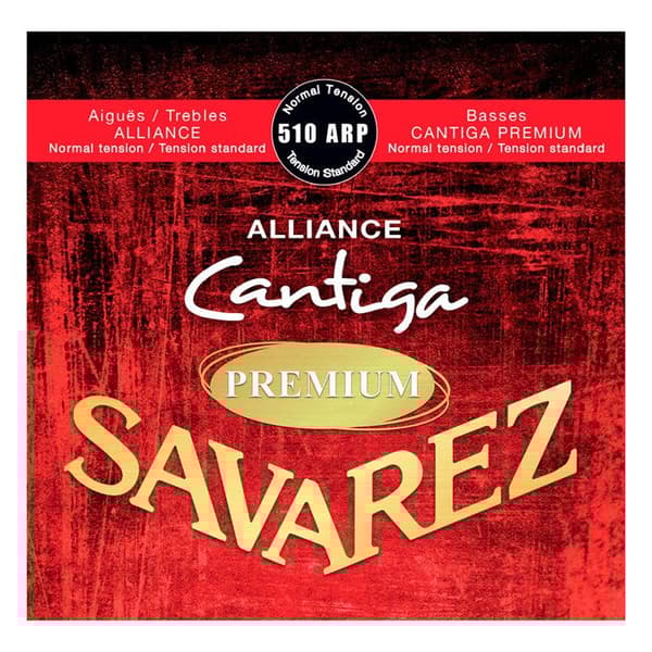 Klassiska gitarrsträngar - SAVAREZ - Cantiga Premium - Normal spänning - Transparent nylon - Unik glans