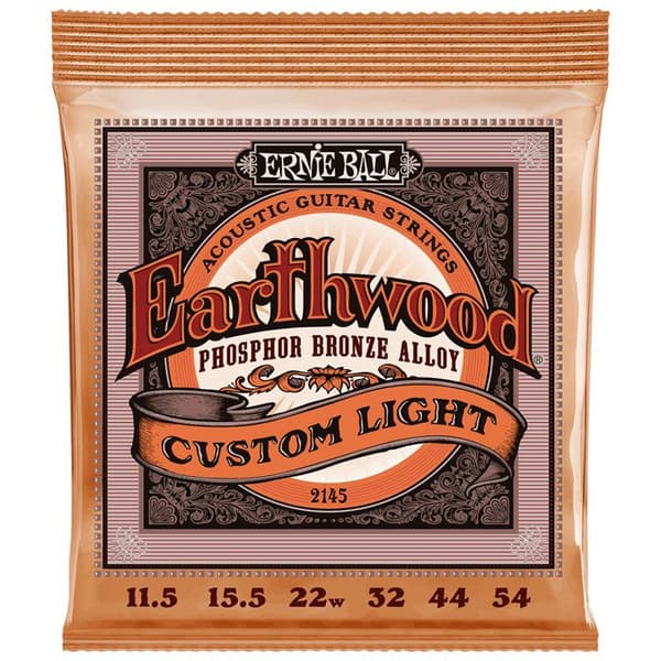 Ernie Ball 2145 - Anpassad lätt fosforbrons akustisk strängsats - 11,5-54