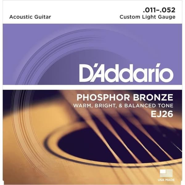 DADDARIO EJ26 brons akustisk gitarr strängsats - 11-15-22-32-42-52