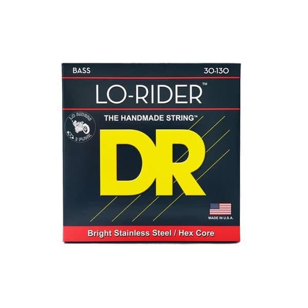 DR MH6-130 - Lo-Rider - Rostfritt stål, basgitarrset, 6 strängar Medium till Heavy 30-130