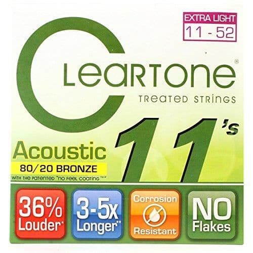 Cleartone CL7611 Stränguppsättning för Akustisk Grön 7611