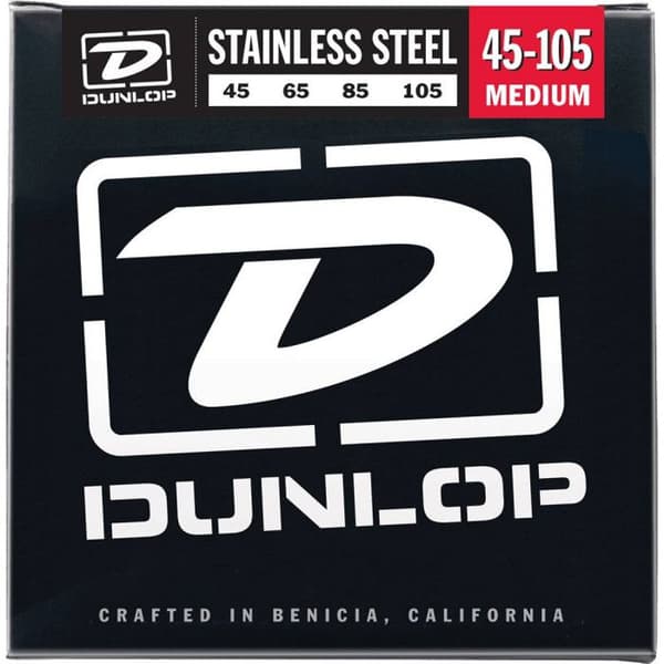 Dunlop DBS45105 Rostfritt stål Medium 45-105 - Set gitarrbassleksaker
