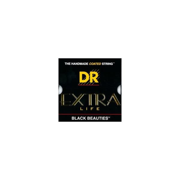 Spel av gitarrsträngar elektrisk DR Extra Life Black Beauties Extra-Heavy BKE11