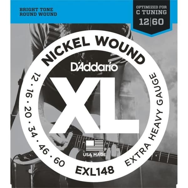 DADDARIO EXL148 Set med strängar för elgitarr i nickel - Extra tung - 12-16-20-34-46-60
