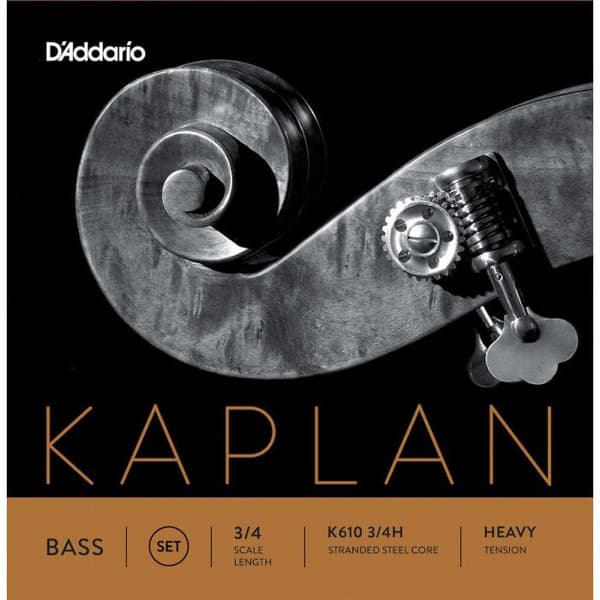 D'Addario böjd D'Addario Kaplan kontrabas strängsats, 3/4-hals, tung spänning