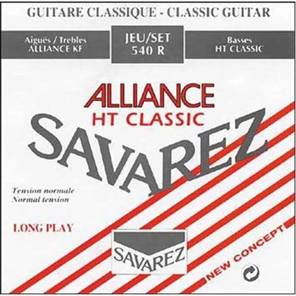 Gitarrsträngar - SAVAREZ - 540R - Idealisk för klassisk och jazz - Lämplig för vuxna - Hög kvalitet