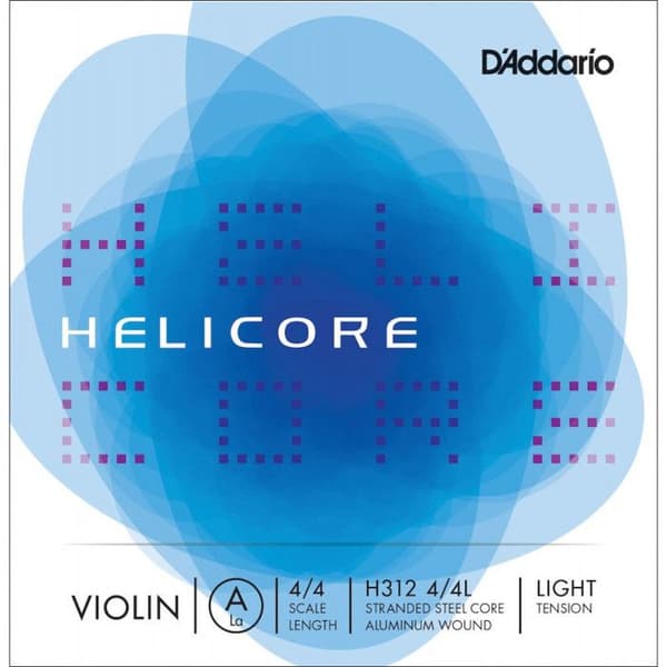 D'Addario Bogensträngar (A) för violin D'Addario Helicore, 4/4 hals, lätt spänning