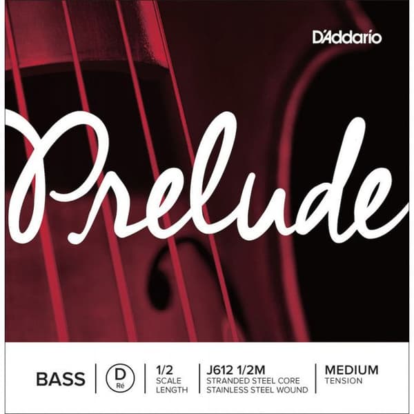 D'Addario Båge Corde ensam (D) för kontrabas D'Addario Prelude, hals 1/2, medium spänning