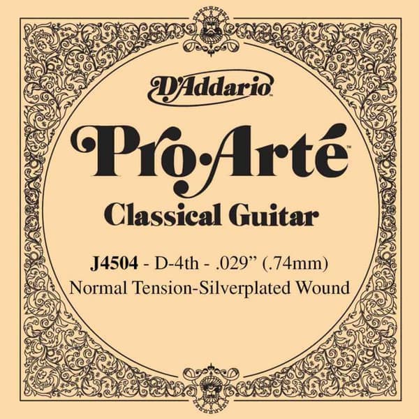 Klassisk gitarrsträng - DADDARIO - J4504 - Multifilament nylon - Normal gauge - Varmt ljud