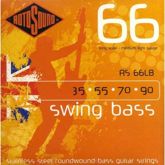 Spel på strängar för bas - ROTOSOUND - Swing Bass 66LB - Lång skala - medium light - 35-55-70-90