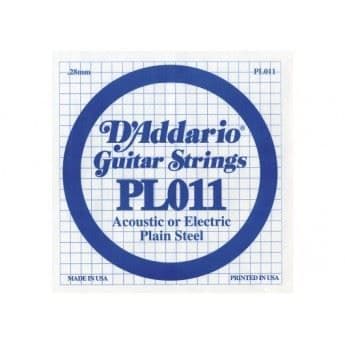 Strängar för elgitarr - D'Addario - PL011 - Helstål - Klar ton - För vuxna
