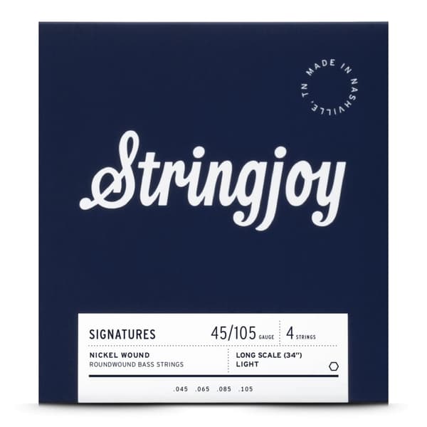 Stringjoy BA45105LS bassokitaran kielet, nikkelipinnoitetut, 45-105, 4-kieliset.