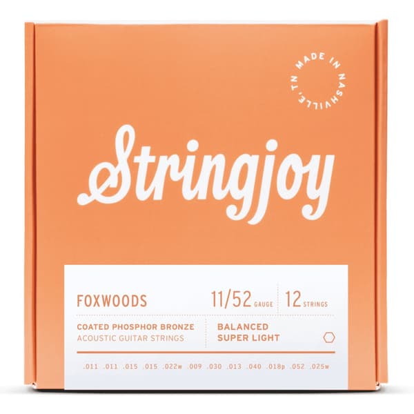 Stringjoy FW1125 FOXWOODS Phosphor Bronze 11-52 12-strängade akustiska gitarrsträngar
