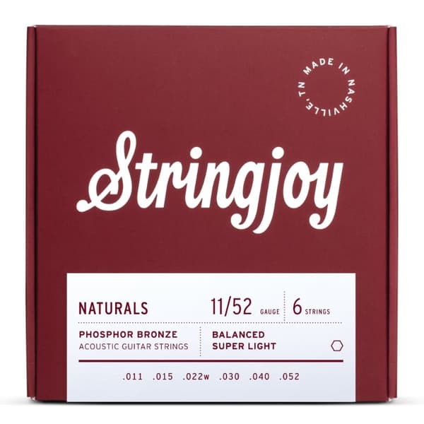 Stringjoy NB1152 Akustiska Gitarrsträngar Naturals Fosforbrons 11-52