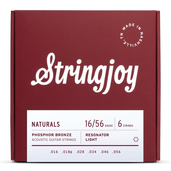 Stringjoy NB1656 strängar för akustisk gitarr resofoniska NATURALS fosforbrons 16-56