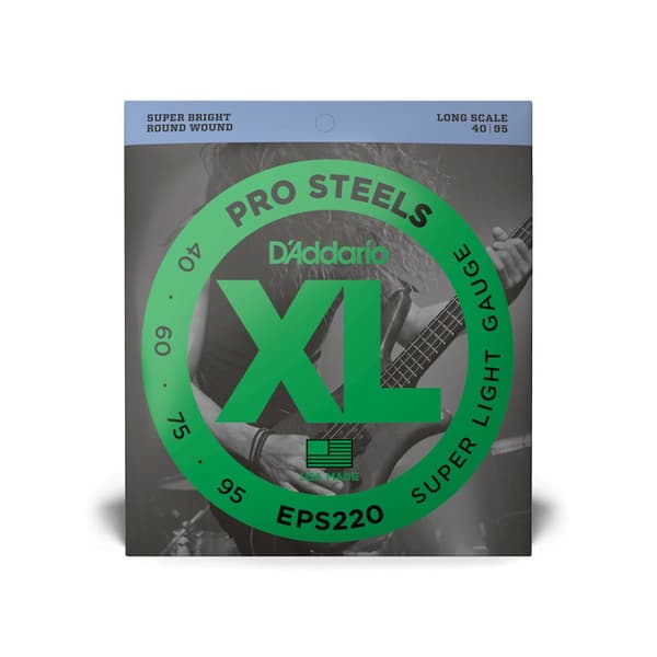 D'Addario ProSteels Bass Super Light Long Scale-strängar 40-95 EPS220