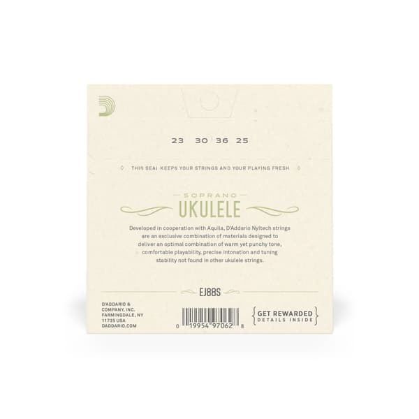 D'Addario Nyltech EJ88S sopran ukulele strängar