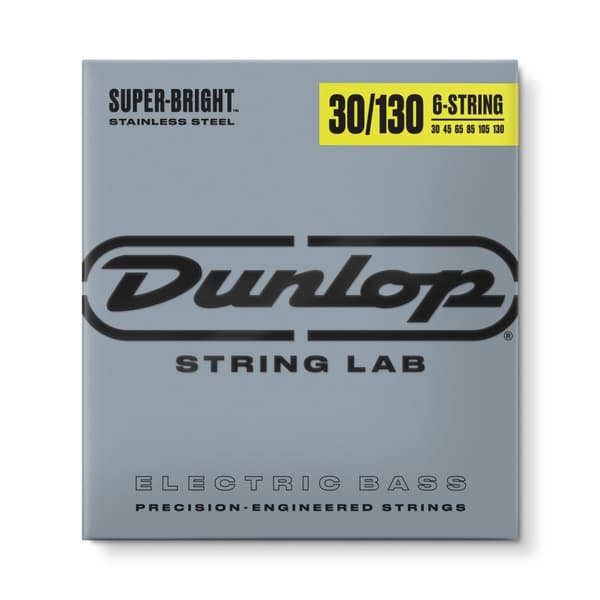 Dunlop Super Bright Rostfritt Stål 6-strängad 30-130 (DBSBS30130)
