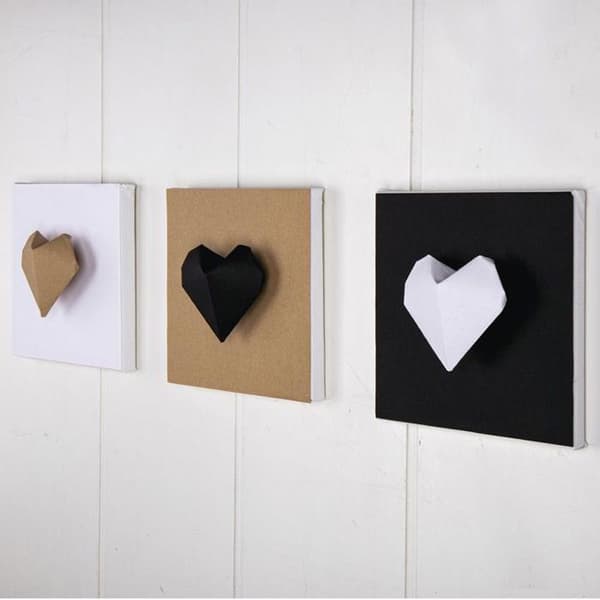 100 origami-vikbara ark 15 x 15 cm - vit-beige-svart