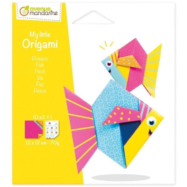 Origami Kit - Avenue Mandarine - Fisk - 20 ark - Barn 8 år och uppåt