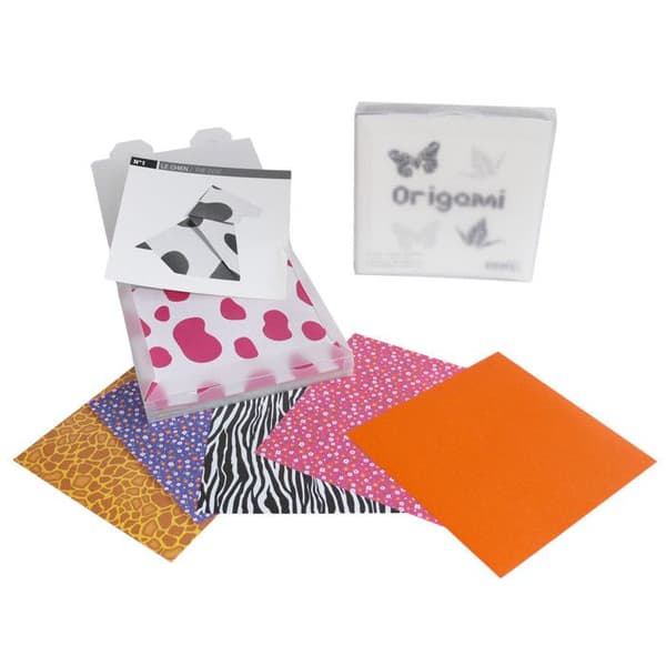Origami-papper - Oz internationell - Förpackning med 100 ark - Flerfärgad - 15x15 cm - Fraktas från Frankrike