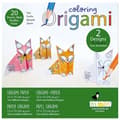 Miniatyrbild 1 av 4: Kit Origami - Fridolin - Räv - 20 Ark - 15x15 cm - Att färglägga