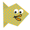Miniatyrbild 4 av 6: Kit Origami - Fridolin - Fisk - 20 Ark - 4 Mönster - För Barn Från 6 År