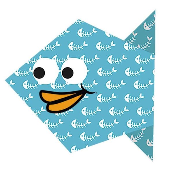 Kit Origami - Fridolin - Fisk - 20 Ark - 4 Mönster - För Barn Från 6 År
