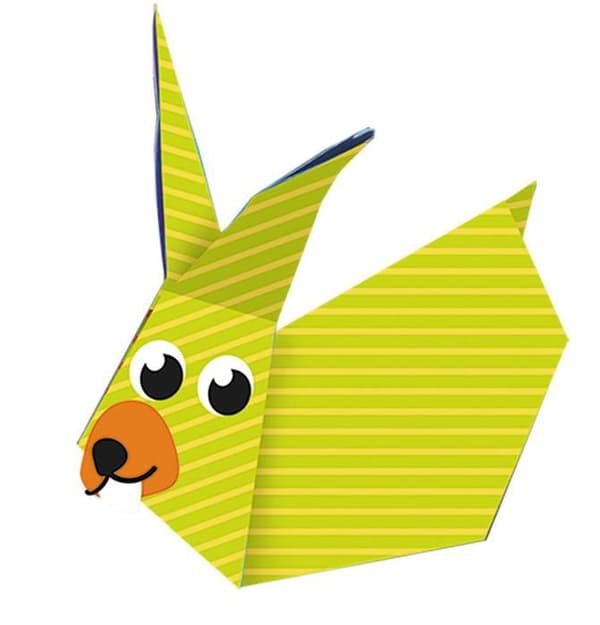 Kit Origami - Fridolin - Hare - 20 Ark - 4 Mönster - För Barn Från 6 År