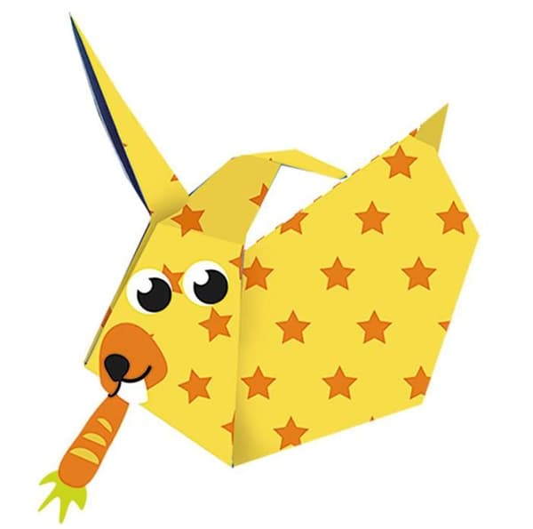 Kit Origami - Fridolin - Hare - 20 Ark - 4 Mönster - För Barn Från 6 År
