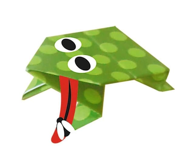 Origami-kit - Fridolin - Groda - 20 Ark - 4 Mönster - För Barn Från 6 År