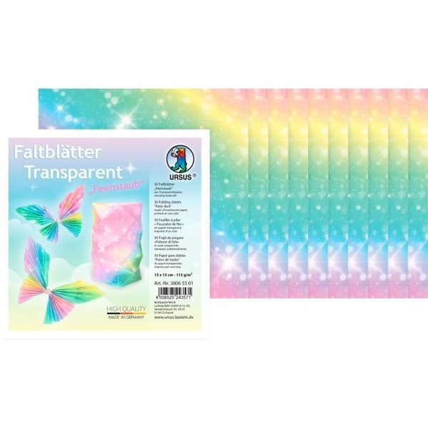 Fairy Dust klart papper vikbara ark