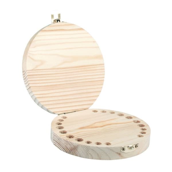 Box för mjölktänder i råträ ø 12 x 2,7 cm