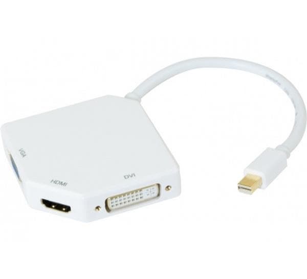 EXC Mini DisplayPort 1.1 DVI/HDMI/VGA passive converter (Dual Link)