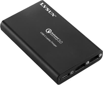 40W USB-C Wall charger, 3A, QuickCharge 3.0, 2x USB PD 2.0, black