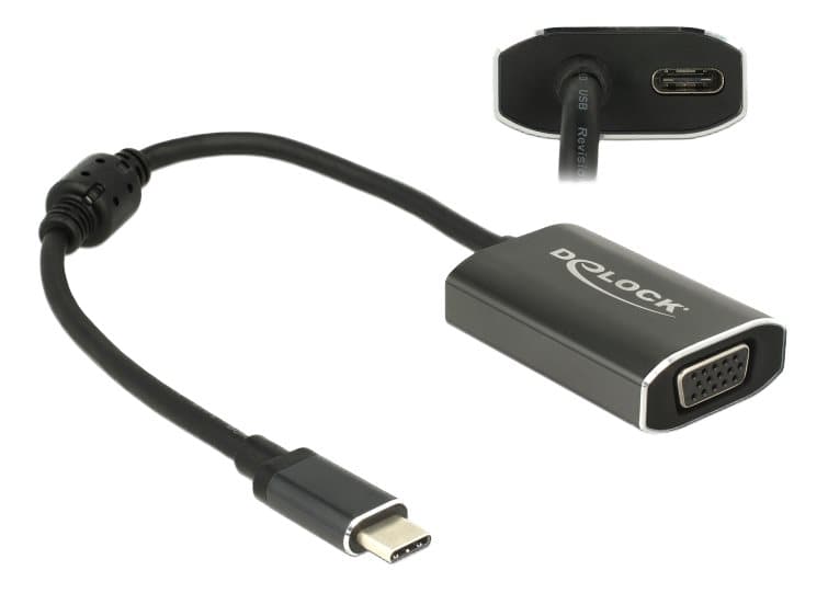 Delock Adapter USB Type-CT Stecker > VGA Buchse (DP Alt Mode) mit PD F