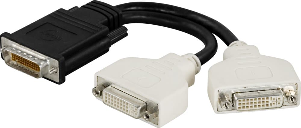 DELTACO DMS-59 til 2xDVI-I Dual Link adapter, 59-pin han - 2x29-pin hu