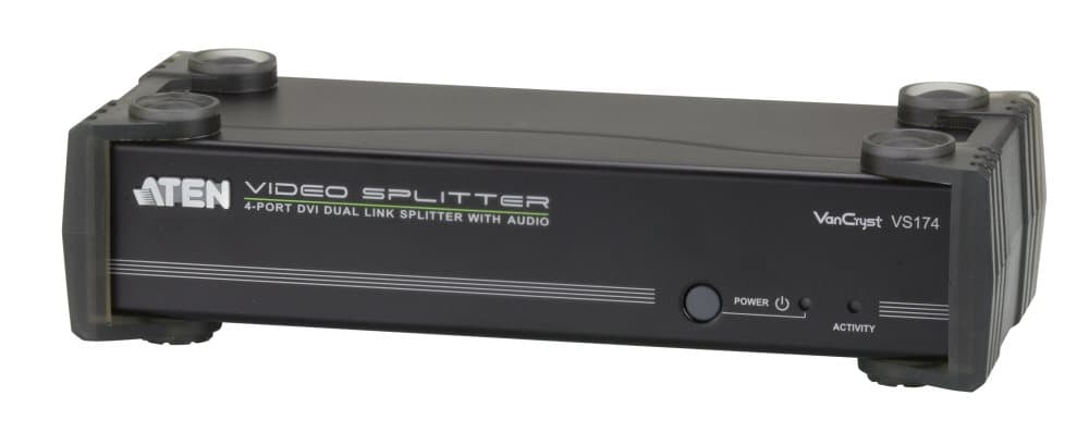 ATEN 4-port DVI-splitter 1-4, DVI-I/D - Dual Link, 2560x1600, også h?